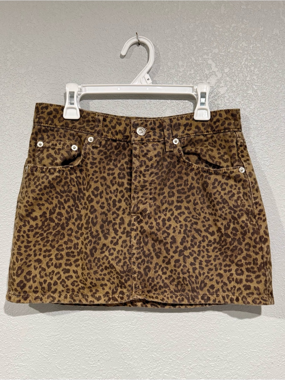 Zara Leopard Print Mini Skirt in Brown